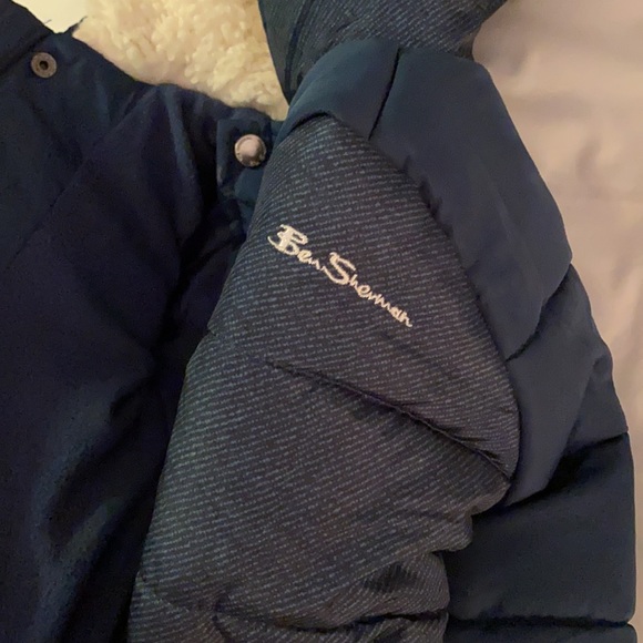 Fur (faux) And Fleece Lined Winter Coat by Ben Sherman (12m); Never Been Worn - Picture 3 of 5